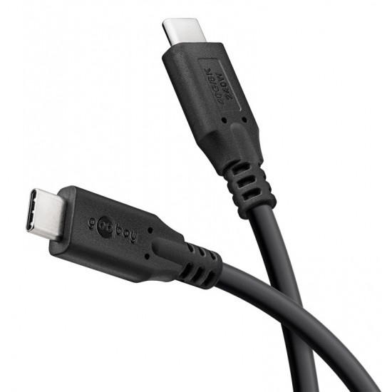GOOBAY καλώδιο USB-C 74185, USB4, 240W, 40Gbps, 8K/60Hz, 1.8m, μαύρο