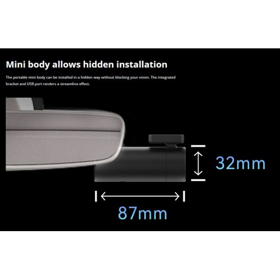 DDPAI smart κάμερα αυτοκινήτου MINI Pro, 1296p, WiFi