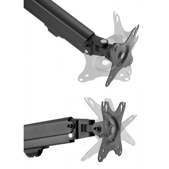 POWERTECH βάση γραφείου οθόνης PT-1365, 17-27", έως 7kg