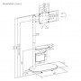 BRATECK βάση τηλεόρασης δαπέδου FS54-22T-02W, 17-43", έως 15kg, με ράφι & ροδάκια, λευκή