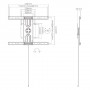 BRATECK επιτοίχια βάση τηλεόρασης LP69-46F , 37-80", έως 50kg