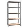HOME USE μεταλλική ραφιέρα HUH-0199 με 5 ράφια, 90x40x180cm, μαύρη