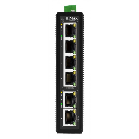 HIMAX industrial PoE switch PS1402G-I, 4x GE PoE & 2x GE θύρες, έως 1000Mbps