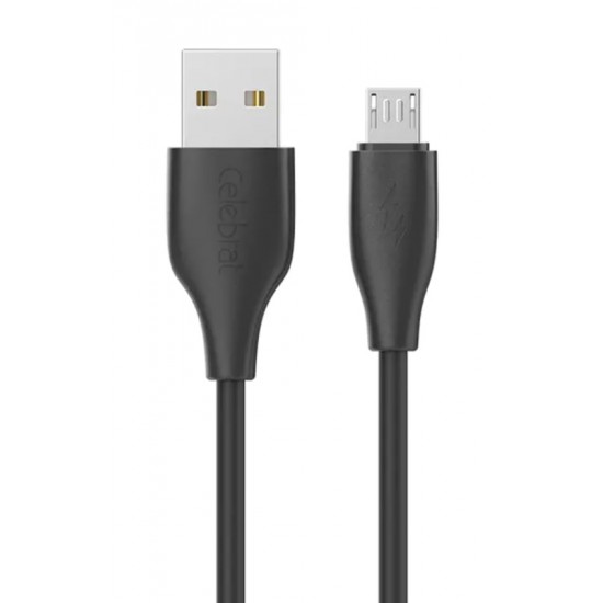 CELEBRAT καλώδιο micro USB σε USB CB-31, 3A, 480Mbps, 1m, μαύρο