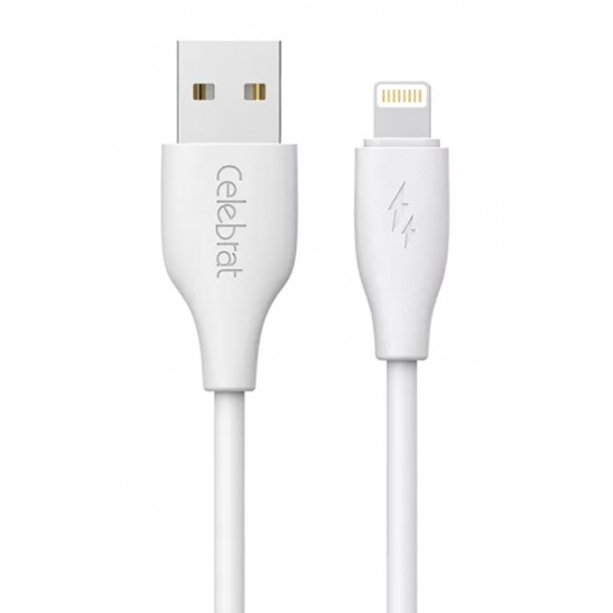 CELEBRAT καλώδιο Lightning σε USB CB-31, 3A, 480Mbps, 1m, λευκό