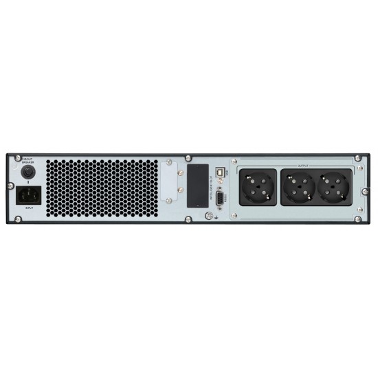 POWERTECH UPS On Line PT-1357 για rack 2U, με οθόνη, 1000VA/900W, 3x Schuko output