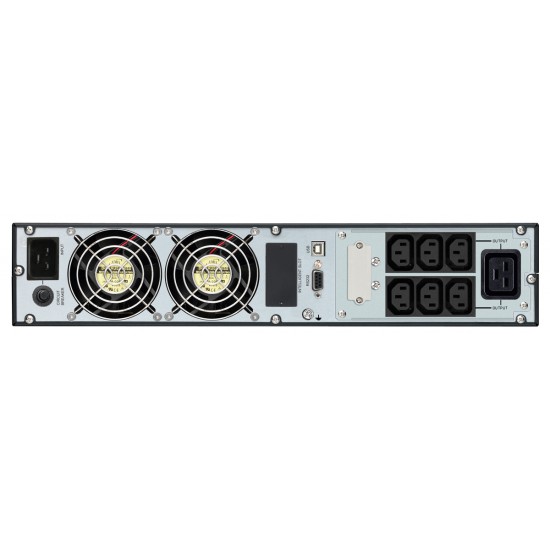 POWERTECH UPS On Line PT-1359 για rack 2U, με οθόνη, 3000VA/2700W, 7x DC output
