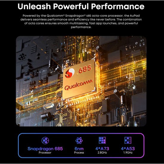 CHUWI tablet AuPad, 10.95", 8/128GB, 4G, Android 14, 7000mAh, γκρι