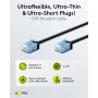 GOOBAY καλώδιο δικτύου 74230, CAT 6A U/UTP, ultra slim, copper, 500MHz, 0.15m, μαύρο