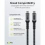 GOOBAY καλώδιο USB-C 74210, USB4, 240W, 40Gbps, 8K/60Hz, 0.50m, γκρι