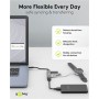 GOOBAY USB hub 74457, 4x θυρών, USB 3.2, 5Gbps, USB-C σύνδεση, γκρι