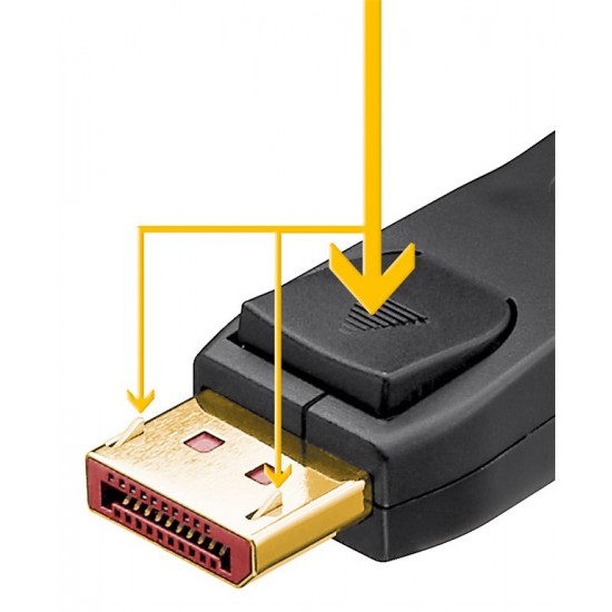 GOOBAY καλώδιο DisplayPort 74761, 16K/60Hz, 80 Gbps, 2m, μαύρο