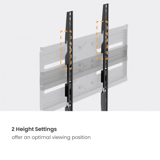 POWERTECH επιτοίχια βάση τηλεόρασης PT-1388, 32-65", έως 35kg, full motion