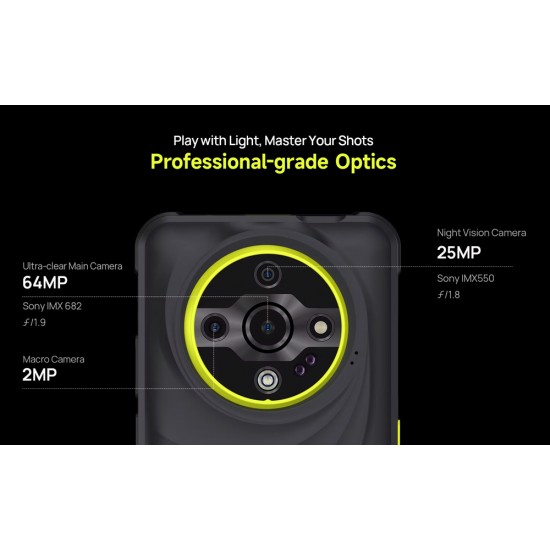 ULEFONE smartphone Armor X31 Pro, 6.56", 8/256GB, 5G, 6050mAh, IP68/IP69K, μαύρο