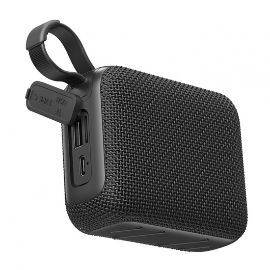USAMS φορητό ηχείο YX015, 5W, Bluetooth, 1200mAh, μαύρο