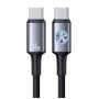 USAMS καλώδιο USB-C SJ752, 60W, 480Mbps, 1.2m, μαύρο
