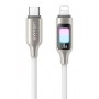 USAMS καλώδιο Lightning σε USB-C SJ749, 30W, 480Mbps, 1.2m, λευκό