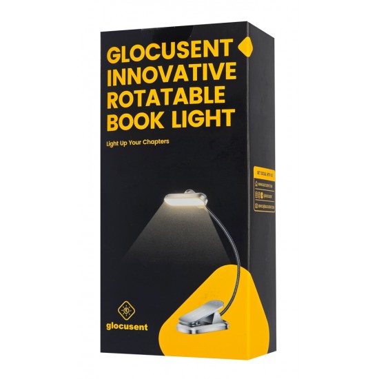 GLOCUSENT LED φακός διαβάσματος GLCSNTA2401, επαναφορτιζόμενος, έως 60lm, γκρι