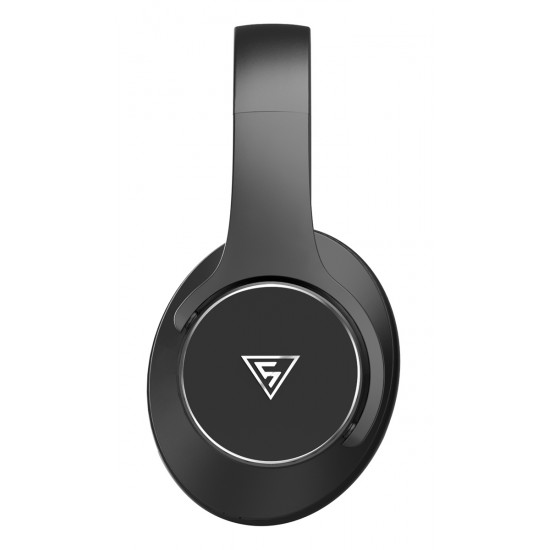 DOQAUS headphones DESIGN 1, ασύρματα & ενσύρματα, Φ40mm, 600mAh, μαύρα