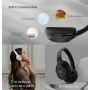DOQAUS headphones FOCUS 5, ασύρματα & ενσύρματα, Φ40mm, 1000mAh, μαύρα