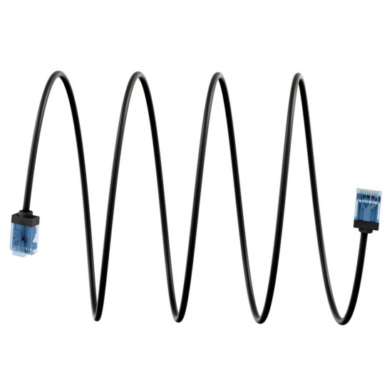 GOOBAY καλώδιο δικτύου 74238, CAT 6A U/UTP, ultra slim, copper, 500MHz, 3m, μαύρο