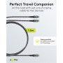 GOOBAY καλώδιο USB-C σε 2x USB-C 75739, 60W, 480Mbps, 1.5m, γκρι
