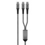 GOOBAY καλώδιο USB-C σε 2x USB-C 75739, 60W, 480Mbps, 1.5m, γκρι