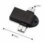POWERTECH αντάπτορας USB σε USB-C & micro USB CAB-UC090, 5Gbps, μαύρος
