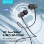 CELEBRAT earphones με μικρόφωνο G38, USB-C σύνδεση, 10mm, 1.2m, μαύρα