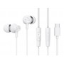 CELEBRAT earphones με μικρόφωνο G38, USB-C σύνδεση, 10mm, 1.2m, λευκά
