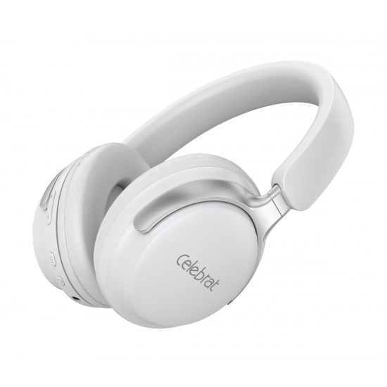 CELEBRAT headphones A40, ασύρματα & ενσύρματα, 40mm, 250mAh, λευκά