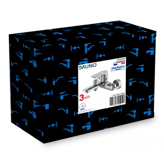 BRUNO μπαταρία τοίχου μπάνιου M31570-235C, αναμεικτική, ασημί