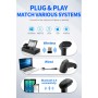 GTCODESTAR barcode scanner X-9701B, 1D & 2D, ενσύρματο & ασύρματο, Bluetooth, 2000mAh, μαύρο