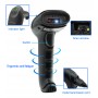 GTCODESTAR barcode scanner X-9701B, 1D & 2D, ενσύρματο & ασύρματο, Bluetooth, 2000mAh, μαύρο