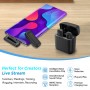 APEXEL ασύρματο μικρόφωνο APL-MIC007 με θήκη φόρτισης, USB-C, 2.4GHz, μαύρο
