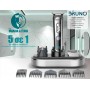 BRUNO κουρευτική/ξυριστική μηχανή 5 σε 1 BRN-0221, επαναφορτιζόμενη, ψηφιακή ένδειξη, black-inox, σετ 16τμχ