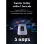 USAMS docking station US-SJ643, 8 θυρών, USB-C, 4K, 100W PD, LAN, γκρι