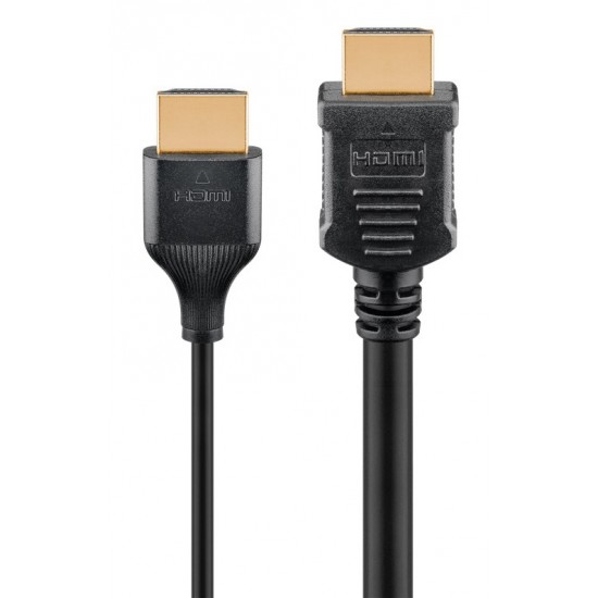 GOOBAY καλώδιο HDMI 75294 με Ethernet, slim, 4K/60Hz, 18 Gbps, 2m, μαύρο