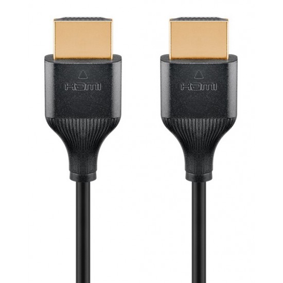 GOOBAY καλώδιο HDMI 75295 με Ethernet, slim, 4K/60Hz, 18 Gbps, 3m, μαύρο