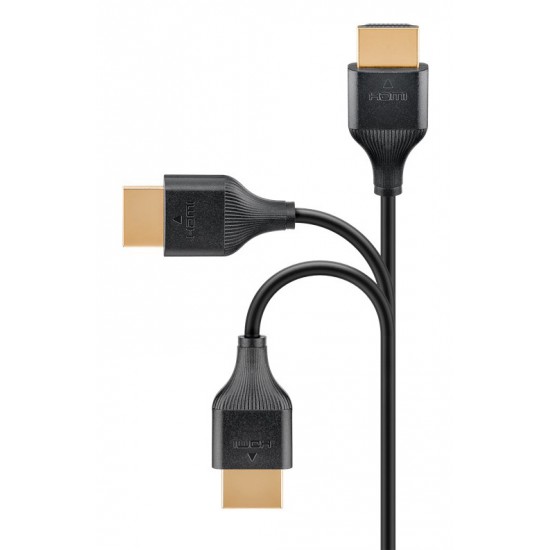 GOOBAY καλώδιο HDMI 75297 με Ethernet, slim, 8K/60Hz, 48 Gbps, 0.5m, μαύρο