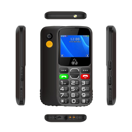 POWERTECH κινητό τηλέφωνο Sentry Eco II, 2.31", dual SIM, με κάμερα, μαύρο