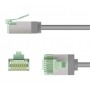 GOOBAY καλώδιο δικτύου 74343, CAT 8.1 U/FTP, ultra slim, copper, 2000MHz, 0.15m, γκρι