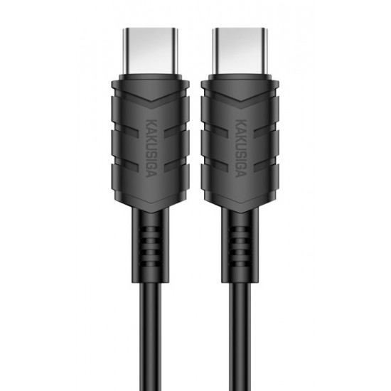 KAKUSIGA καλώδιο USB-C σε USB-C KSC-710, 60W, 480Mbps, 1.2m, μαύρο