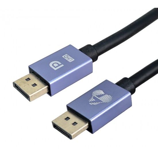 POWERTECH καλώδιο DisplayPort CAB-DP075, 8K/60Hz, 48 Gbps, 5m, μαύρο