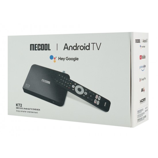MECOOL TV Box KT2 με ψηφιακό δέκτη DVB-T2, 4K, 2/32GB, WiFi, Google/Netflix πιστοποίηση, Android 11
