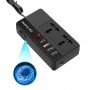 POWERTECH inverter αυτοκινήτου PTL-023, 200W, 12V DC σε 220V AC, με USB-C/3x USB