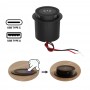 POWERTECH ασύρματος φορτιστής PTL-025 με USB & USB-C θύρες, 15W/30W, μαύρος