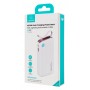 USAMS power bank CD225 με καλώδιο Lightning, 2x θύρες εξόδου, 10000mAh, 20W, λευκό