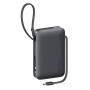 USAMS power bank CD228 με 2x καλώδια, 2x θύρες εξόδου, 10000mAh, 20W, γκρι