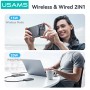 USAMS power bank CD242, magnetic wireless, USB-C έξοδος, 10000mAh, 20W, γκρι